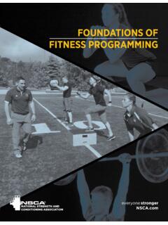 FOUNDATIONS OF FITNESS PROGRAMMING - NSCA