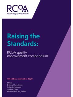 Raising the Standards - Royal College of Anaesthetists