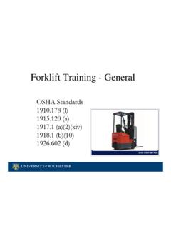 Forklift Training - General - University of Rochester