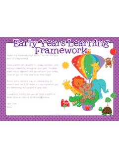 Early Years Learning Framework - EYLF Resources