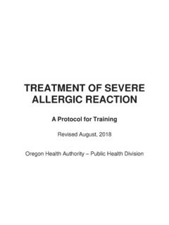 TREATMENT OF SEVERE ALLERGIC REACTION