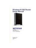 Wireless-N 300 Router Setup Manual - Netgear