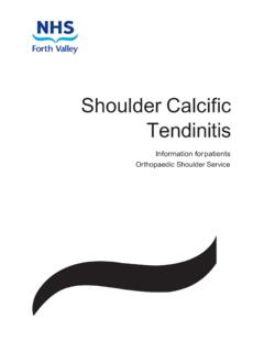 Shoulder Calcific Tendinitis - NHS Forth Valley