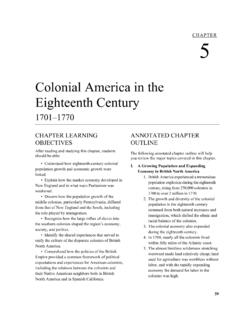 Colonial America in the Eighteenth Century