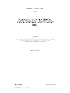 NATIONAL CONVENTIONAL ARMS CONTROLAMENDMENT …