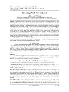 Accounting: Cash Flow Statement - IOSR Journals