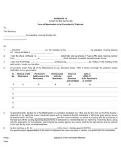 APPENDIX-14 Form of Nomination to be Furnished in …