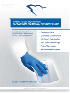 ISO Class 5 (Class 100) Cleanrooms CLEANROOM CLEANING ...