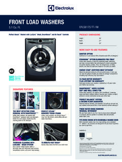 FRONT LOAD WASHERS - Datatail