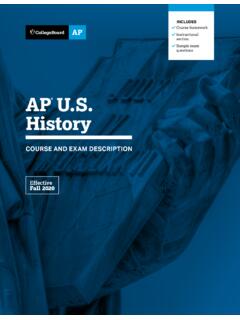 AP US History Course and Exam Description