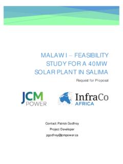Malawi – Feasibility study for a 40mw Solar Plant in Salima