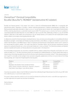 ChemoClave Chemical Compatibility: Busulfan …