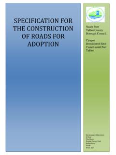 Specification For The Construction Of Roads For Adoption