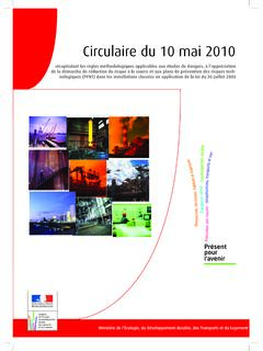 Circulaire du 10 mai 2010 - INERIS