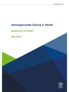 Aminoglycoside Dosing in Adults - Queensland Health