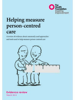 Helping measure person-centred care