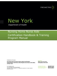 New York State Nurse Aide Manual - Prometric: …