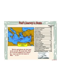 Paul's Journey to Rome - Bible Charts