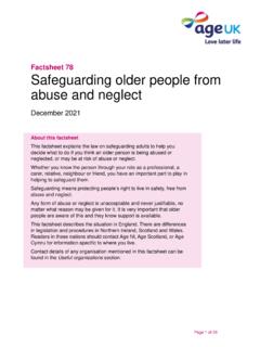 Safeguarding order people from abuse and neglect - Age UK