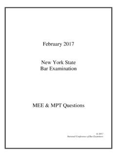 February 2017 New York State Bar Examination
