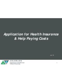 Application for Health Insurance &amp; Help Paying Costs