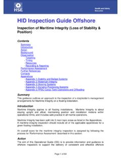 HID Inspection Guide Offshore - Health and Safety Executive