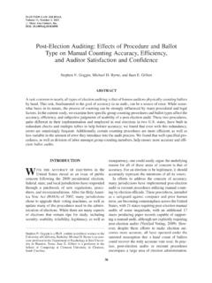 Post-Election Auditing: Effects of Procedure and Ballot ...