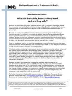 What are biosolids, how are they used, and are ... - Michigan