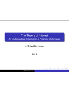 The Theory of Interest - banach.millersville.edu