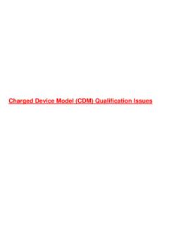Charged Device Model (CDM) Qualification Issues