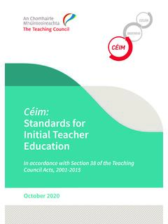 C&#233;im: Standards for Initial Teacher Education