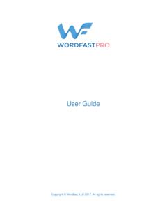User Guide - Wordfast