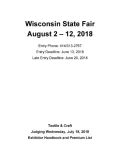 Wisconsin State Fair August 2 12, 2018