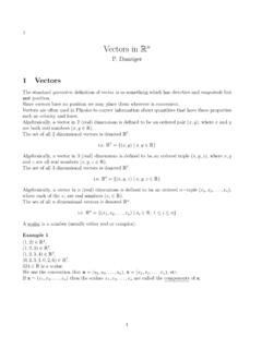 Vectors in Rn - math