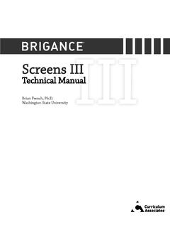 Technical Manual - BRIGANCE Online Management System