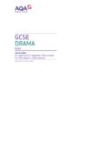 GCSE Drama Specification Specification for first …