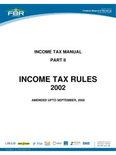 INCOME TAX RULES - Federal Board of Revenue