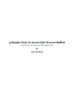 4 Simple Tools To Invest Like Warren Buffett - Sure Dividend