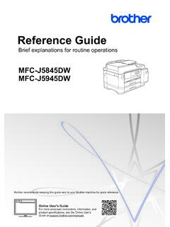 Reference Guide MFC-J5945DW MFC-J5845DW