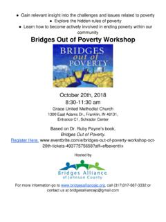 Bridges Out of Poverty Workshop - bridgesalliancejc.org