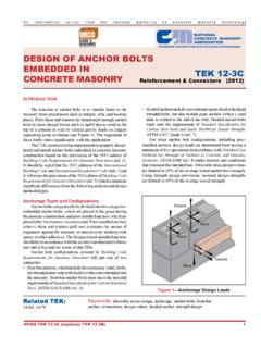 DESIGN OF ANCHOR BOLTS EMBEDDED IN …
