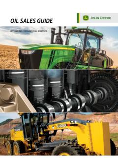 OIL SALES GUIDE - John Deere