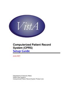 Computerized Patient Record System ... - Veterans Affairs