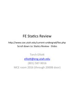 Statics FE review 032712