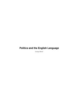 Politics and the English Language - Public Library