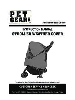 INSTRUCTION MANUAL STROLLER WEATHER COVER