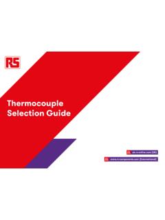 Thermocouple Selection Guide - RS Components