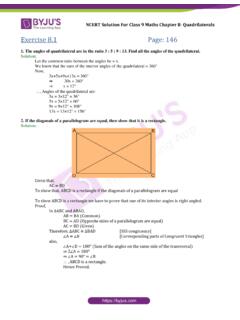 NCERT Solutions for Class 9 Maths Chapter 8 - Quadrilaterals