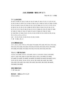 JARL 登録機種一覧表(10W 以下 - tsscom.co.jp
