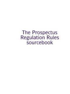 The Prospectus Regulation Rules sourcebook